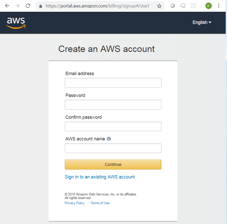 Creating an AWS account