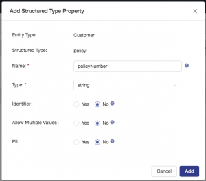 configure policyNumber property